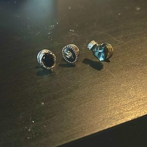 Vintage pin tie clips (3)